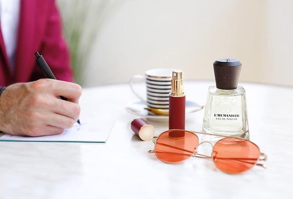 TRAVEL/PURSE PERFUME ATOMIZER: LACQUERED, BORDEAUX